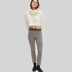 Free People Molly Slim Plaid Pants